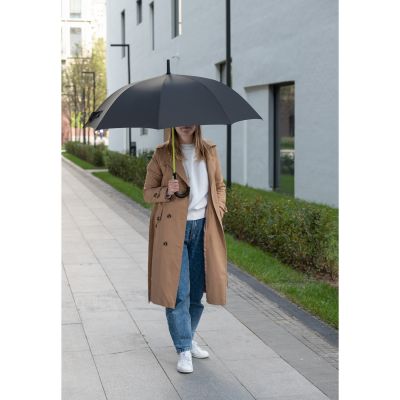 Зонт-трость Quantum, черный/салатовый-12