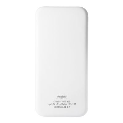 Внешний аккумулятор с подсветкой Люче (Luce) 10000 mAh, белый-3