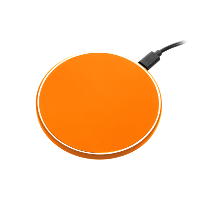 Беспроводное зарядное устройство с подсветкой 15W Auris, оранжевое-0