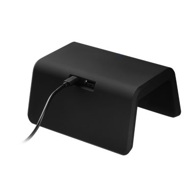 Зарядная станция с часами 15W Flame, черная-5