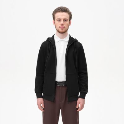 Толстовка на молнии с капюшоном MATEO черная, размер XXL-0