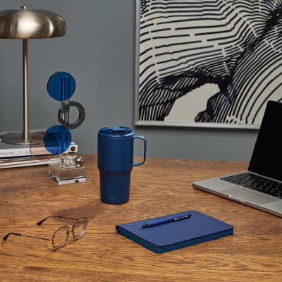 Термокружка вакуумная Авентура (Aventura), синяя-8