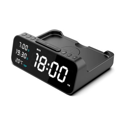 Зарядная станция с часами 6в1 10W Orion, черная-0