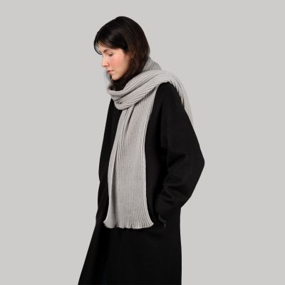 Шарф Forges вязаный, серый-4