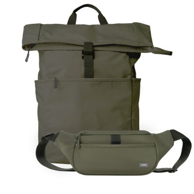 Подарочный набор Boston рюкзак + поясная сумка, зеленый-0