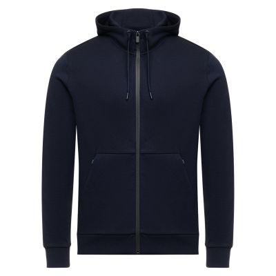 Толстовка на молнии с капюшоном MATEO темно-синяя-5