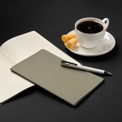 Блокнот Alpha slim, серый-13