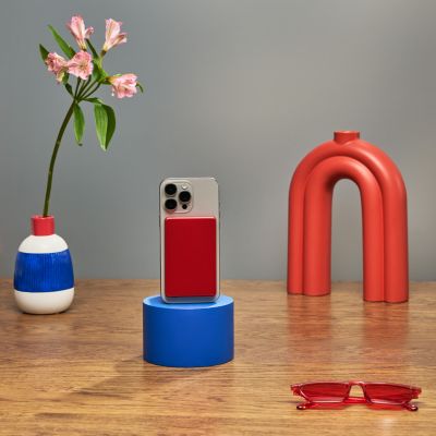 Внешний аккумулятор Ларго PD (Largo PD) 5000mAh с функцией беспроводной зарядки 15W, красный-9