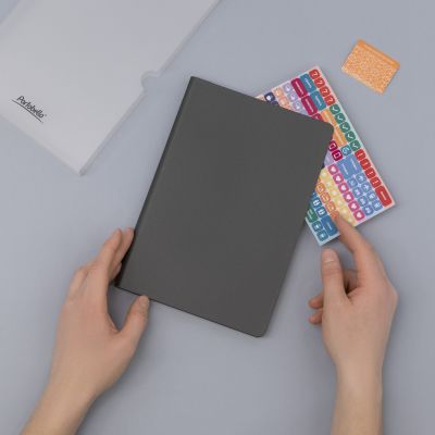 Ежедневник Стар (Star) недатированный, серый (с упаковкой, со стикерами)-12