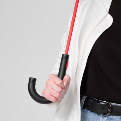 Зонт-трость Quantum, черный/красный-7