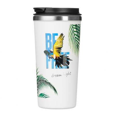 Термокружка вакуумная Палермо (Palermo), белая, зернистое покрытие-10