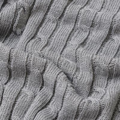 Плед Фадо (Fado) вязаный, серый (без подарочной коробки)-5