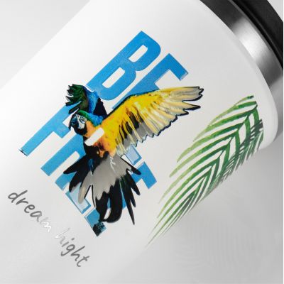 Термокружка вакуумная Palermo, белая, зернистое покрытие-11