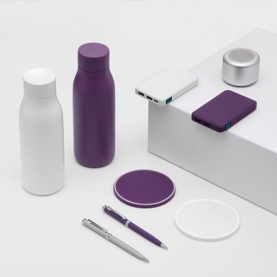 Беспроводное зарядное устройство с подсветкой 15W Аурис (Auris), фиолетовое-10