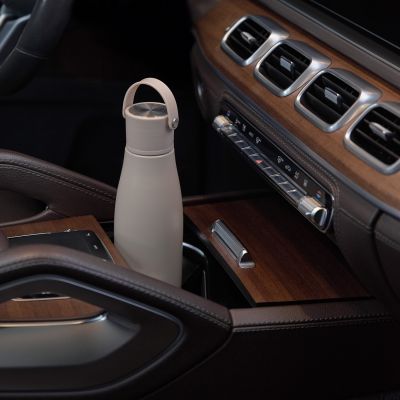 Термобутылка вакуумная герметичная Боска (Bosca), бежевая-11