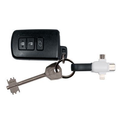 Кабель-брелок 3в1 Cavi, черный-3