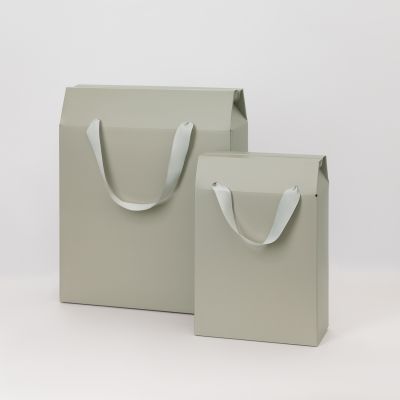 Подарочная коробка-пакет универсальная большая, серая-5