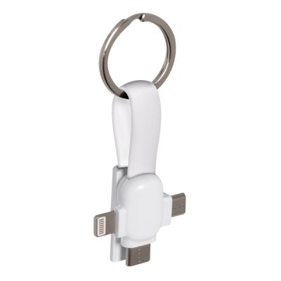 Кабель-брелок 3в1 Cavi в подарочной упаковке, белый-2