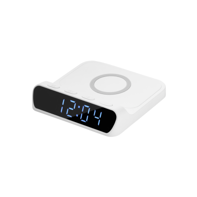 Зарядная станция с часами 15W Rigel, белая-0