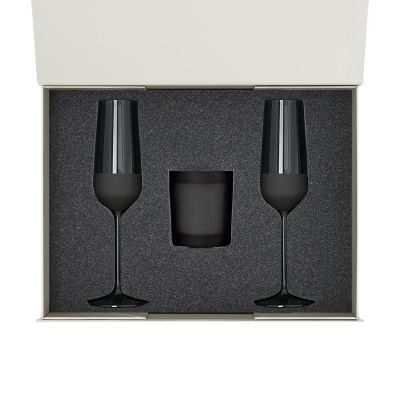 Ложемент под свечу Enigma + 2 бокала для шампанского в среднюю коробку-трансформер (арт. 695721)-9