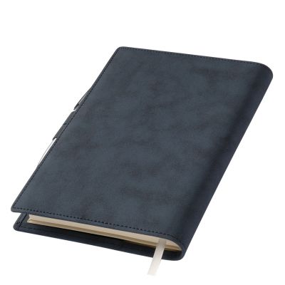 Ежедневник-портфолио Clip NEO недатированный в подарочной коробке, синий (в комплекте ручка Sonata BP серебро)-10