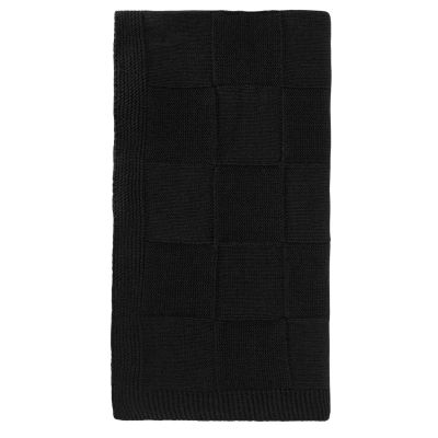 Плед Cella вязаный, черный (без подарочной коробки)-3