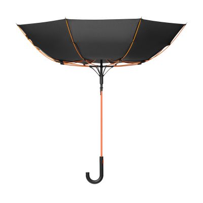 Зонт-трость Quantum, черный/оранжевый-5