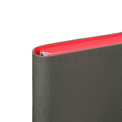 Ежедневник Latte soft touch недатированный, серый/красный-8