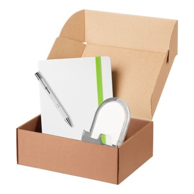 Подарочный набор Arctic, белый (ежедневник, ручка, зарядная станция)-0