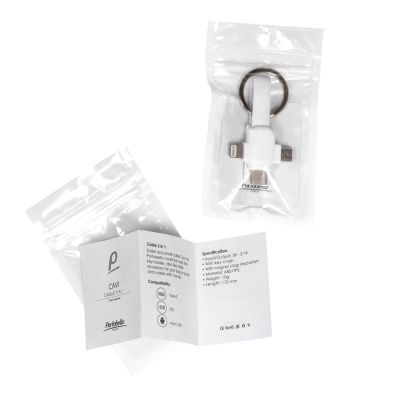 Кабель-брелок 3в1 Cavi, белый-1