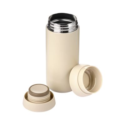 Термобутылка вакуумная герметичная Grace, бежевая-3