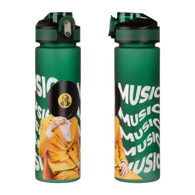 Бутылка для воды Flip, темно-зеленая (ТОЛЬКО ПОД ПОЛНУЮ ЗАПЕЧАТКУ)-14