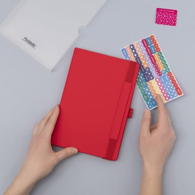 Ежедневник Альфа (Alpha) недатированный, красный/серый-16