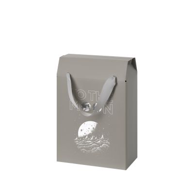 Подарочная коробка-пакет универсальная малая, серая-7