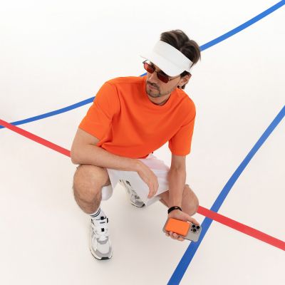 Внешний аккумулятор Ларго PD (Largo PD) 5000mAh с функцией беспроводной зарядки 15W, оранжевый-9