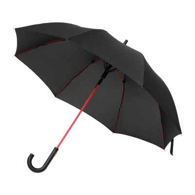 Зонт-трость Quantum, черный/красный-0