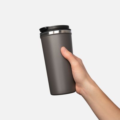 Термокружка вакуумная Palermo, серая, матовая поверхность-7