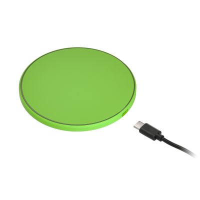 Беспроводное зарядное устройство с подсветкой 15W Auris, салатовое-6