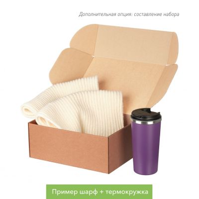 Шарф Forges вязаный, бежевый-10