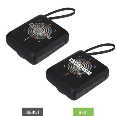 Внешний аккумулятор с подсветкой Риттер PD (Ritter PD) 10000mAh с функцией беспроводной зарядки 15W, черный-14