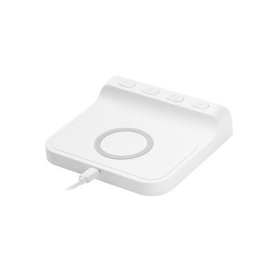 Зарядная станция с часами 15W Ригель (Rigel), белая-6