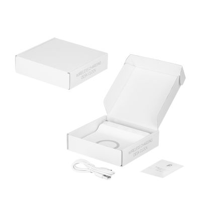 Зарядная станция с часами 15W Rigel, белая-9