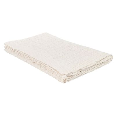 Плед Fado вязаный, бежевый (без подарочной коробки)-7