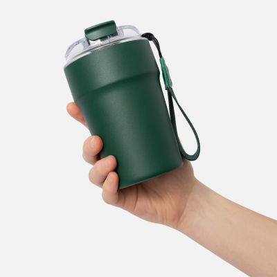 Термокружка вакуумная Monaco, темно-зеленая-8