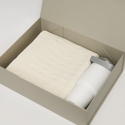 Подарочная коробка-трансформер большая, серая-9