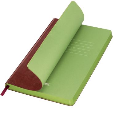 Ежедневник River side недатированный, коричневый/салатовый-0