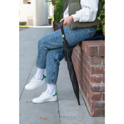 Зонт-трость Quantum, черный/салатовый-14