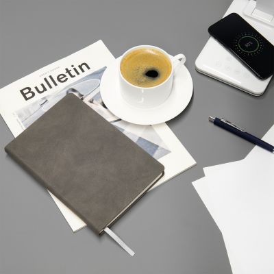 Ежедневник Stella недатированный с магнитом на обложке, серый-12