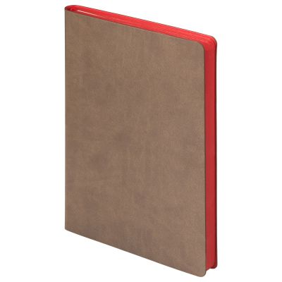 Ежедневник Latte NEW недатированный, капучино/красный-7