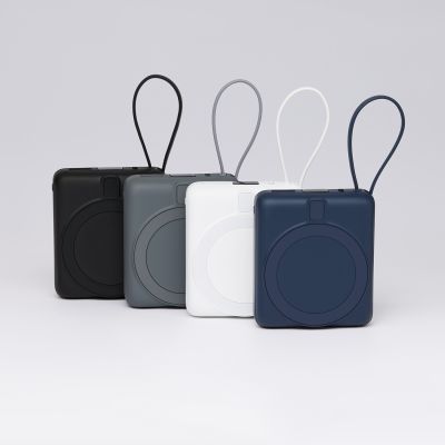 Внешний аккумулятор с подсветкой Риттер PD (Ritter PD) 10000mAh с функцией беспроводной зарядки 15W, синий-13